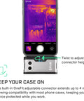 Dope Thermal Imaging Camera For iPhone 15 And Newer With USB C 240x180 Upscaled Infrared attached showing heat signatures