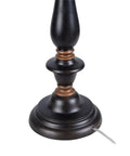 Base detail of Gavin Lamp Set Duo In Golden Flecked Bronze With Gold Highlights, traditional candlestick style, 28.5 inch tall