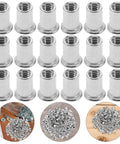 Top Grade 30 Pcs Flat Head Stainless Steel Rivet Nuts Inserts With Knurled Body For Secure Grip And High Vibration Applications.