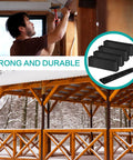 Pangda 250-pack 8-inch composite plastic leveling shims; black wedge blocks for heavy-duty furniture.