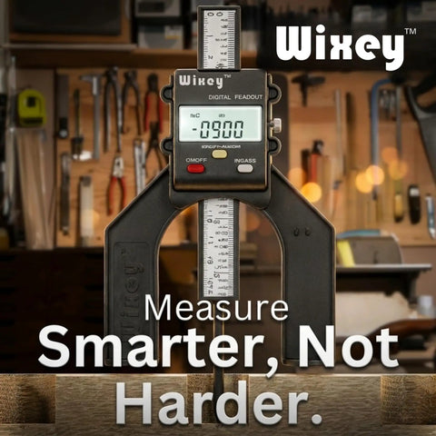 Ultra Compact Digital Height Gauge for Woodworking, Precise 0.001 Inch Readout, No-Nonsense Depth Setting for Router Tables and Table Saws, Ideal for Dadoes, Mortises, and Fine Joinery, Perfect DIY Woodworking Tool