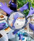 Ice Blue Nitrile Exam Gloves 3.2mil Thick 1000 Count Powder Free Latex Free Medical Grade Gloves used in various tasks