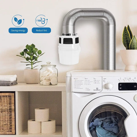 Indoor Dryer Vent Kit 3 In 1 With Lint Catcher Bucket Box For Electric Clothes Dryers No Hose Included Easy Clean Filtration System