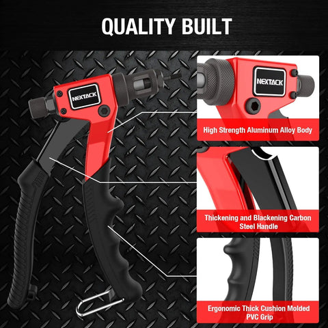 Rivet Nut Tool Bundle NT600 NT700 with ergonomic grip and aluminum alloy body showing quality construction details