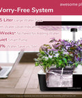 Dope Indoor Hydroponics Growing System Kit For 14 Pods With 5L Water Tank, LED Grow Light, show plants growing indoors