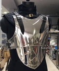 Armor Adventurer Warrior LARP Steel Cuirass Chest And Back Armor With Adjustable Leather Straps 18 Gauge Steel Rust Resistant Finish