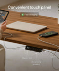 Desktronic HomeOne 60x30 Electric Standing Desk Sit Stand Home Office with touchscreen controls and USB-C charging.