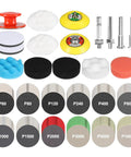 Dope 136 Pieces 3 Inch Sanding Disc Polishing Kit For Wet Or Dry Use Headlight Restoration Buffing Pads visible