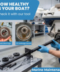 Complete Gimbal Bearing Puller And Alignment Kit For Mercruiser Alpha Bravo Volvo Sterndrive with seized bearings and shaft alignment tool.