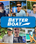 People holding Better Boat clear waterproof marine tape products outdoors.