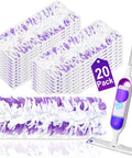 20 Pack Disposable Power Mop Pads Compatible With Swiffer Power Mop Multi Surface And Wood Mop Refills For Quick Cleanups No Mess Mopping And Pet Hair Removal Easy Fit For Fast Mopping, purple mop pads