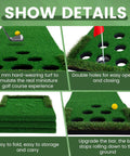 Indoor Outdoor Putt Putt Golf Game Set With Two Adjustable Two Way Putters From 21 To 37 Inches, Two Balls, Two Cups And Flags showing turf details