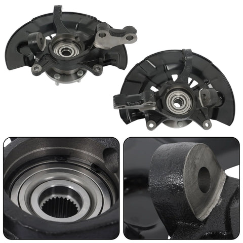 Front Steering Knuckle and Wheel Hub Bearing Replacement Kit for Toyota Camry 2007 2008 2009, components close-up