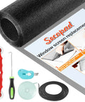 Window Screen Repair Kit for Doors and Windows, 48 by 177 Inches, Durable Fiberglass Mesh Roll with Tools, Easy DIY Replacement