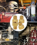 Brass Inverted Flare Female Brake Adapter Fitting One Eighth Inch NPT To Three Eighths Twenty Four Inch in engine compartments