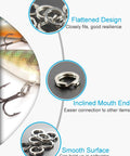 250 Piece Stainless Steel Fishing Split Rings Assortment Kit, Double Flat Wire Snap Ring Lure Tackle Connectors details and features