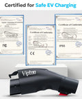 Tesla To J1772 Charging Adapter 60 Amp Plug And Play Ev Converter Weatherproof Ip65 Level 2 Electric Vehicle Connector with certificates.