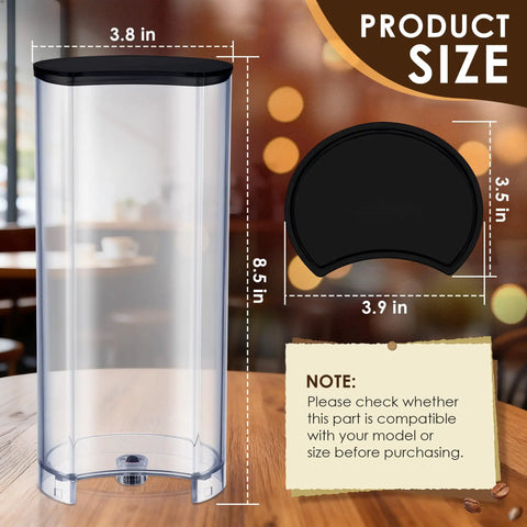 Water Tank Reservoir Replacement And Black Lid Cover For Nespresso Vertuo Next And Krups XN910B XN9105 XN910C Coffee Machines