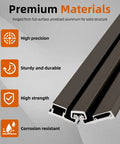 83 Inch Aluminum Continuous Hinge For Doors 2 Pack Heavy Duty Geared Full Length Pin Style Dark Bronze Finish materials close-up showing anodized aluminum features