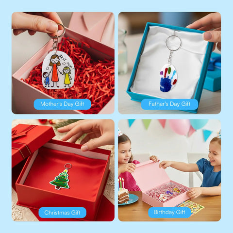 All In One Shrink Plastic Craft Kit For DIY Keychains And Shrink Art With 198 Pieces in gift boxes