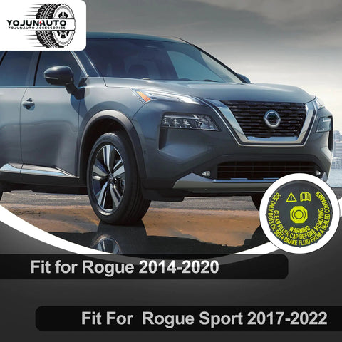 Nissan Rogue 2014-2020 with OEM brake fluid reservoir cap detail inset