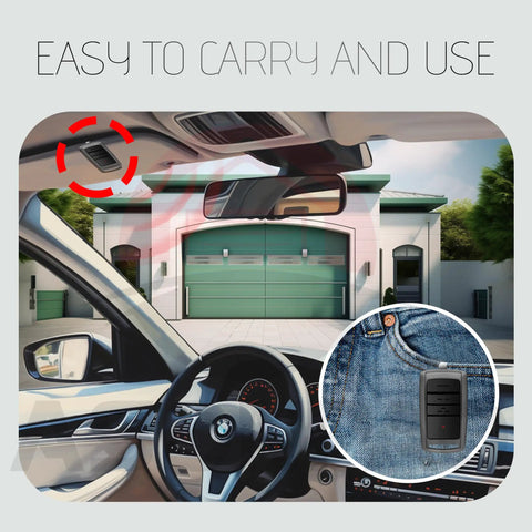 Two Pack Replacement Remote For Overhead Door Garage Door Opener O3T BX O3T A Works With Legacy Python Odyssey Destiny Phantom Openers Since 1997 shown in car interior