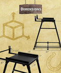 Dimensions of Propane Forge Stand For Single Burner Blacksmith Kits, 12 inch, heavy-duty steel construction, heat resistant