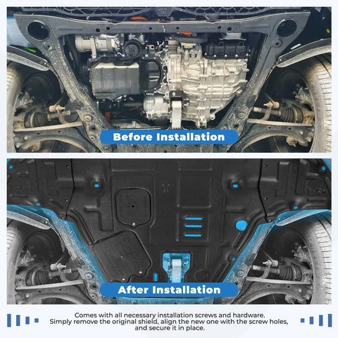 Dang Tough Engine Splash Shield For Kia K5 2021 To 2025 heavy duty under cover guard installed undercarriage image