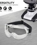 Clear Protective Lab Safety Goggles For Chemistry And Work Anti Fog Splash Resistant Eye Gear With Indirect Vent ANSI 287.1 Approved