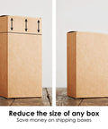 Box Resizer Tool With Scoring Wheel For Cardboard Boxes And Shipping Boxes, Cardboard Box Reducer To Customize Size in use