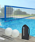 Inground Pool Volleyball Net Set With 26 Ft Adjustable Length, 3 Height Options, Durable Aluminum Poles, Easy Setup For Backyard Fun