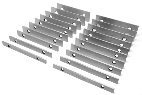 20 Piece Precision Ground One Eighth Inch Parallel Set With Case For Machinist Shop Use Gearhead Friendly 6 Inch Long Hardened Parallels Increments From One Half Inch To One And Five Eighths Inch For Quick Setup And Accurate Spacing