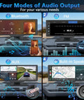Wireless CarPlay Dash Cam Tablet 10.26 Inch With 4K Front Cam And 1080P Rear View Backup Cam Bluetooth FM audio options