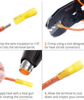 Must Have Pro Grade Heat Shrink Spade Connector Kit With 250 Pcs Quick Disconnect Terminals Male And Female 22-10 Gauge in use