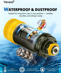 Cutaway view showing internal components of 1 HP Pond Fountain Pump With Timer And 15000 GPH Flow, 100 Ft Power Cord, Dual Spray Patterns