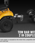 Tow bar with 2-inch coupler on 6 Inch Wood Chipper Shredder Mulcher Powered By ZONSEN 459cc 15HP Gas Engine With Electric Start