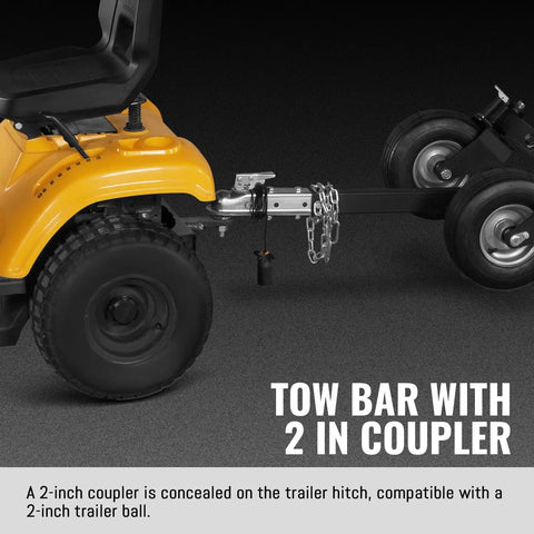Tow bar with 2-inch coupler on 6 Inch Wood Chipper Shredder Mulcher With Kohler 429cc 14HP Gas Engine trailer hitch