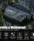 Night Hunting Ready Thermal Imaging Monocular With 384x288 Sensor And 12 Micron Detector 50 Hz Frame Rate 400 Yard Recognition shown