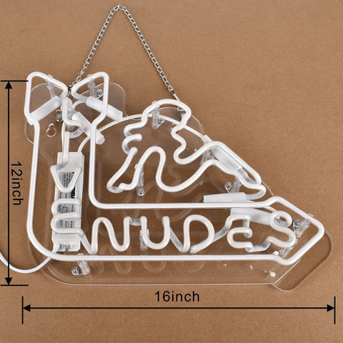 Live Nudes Neon Sign For Bars And Home Glass Neon Lights On Acrylic Backing Preassembled Wall Decor 16x12 Inches