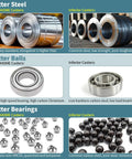 Comparison of steel quality and bearing types for Rock Solid Heavy Duty 4 Inch PVC Caster Wheels With Double Brake Swivel Plate Set.