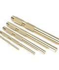 Brass Drift Punch Set Five Piece For Auto Repairs And Metalworking Includes One Quarter Inch Three Eighths Inch One Half Inch Five Eighths Inch And Three Quarter Inch Durable Brass Alignment Punches For Steel And Metal Great For Shop Projects