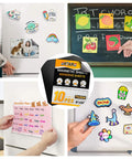 8 By 10 Inch Magnetic Sheets With Adhesive Backing 10 Pack Cuttable Magnetic Sheets For Crafts Photos And DIY Stickers Strong Hold On Metal Surfaces Today displayed with various uses on fridges and boards.