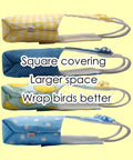 Blue Parrot Harness Flight Suit Diaper With 80 Inch Flying Leash Rope For Parrots And Small Birds, Bird Clothes For Conure And Cockatiel