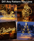 Lit 120 Led Rope Lights 40ft in Santa, sleigh, Christmas tree and 'Christmas' shapes for indoor outdoor decor