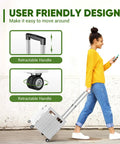 Person using Heavy Duty Folding Utility Cart With 65L Capacity, Grab N Go Portable Rolling Tote with retractable handle and wheels.