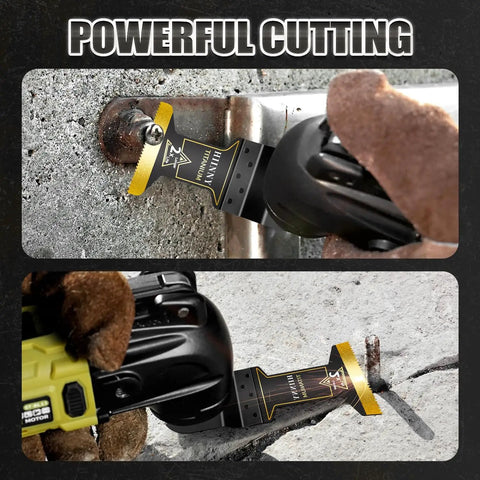 30 Piece Titanium Oscillating Tool Blades Set For Metal Wood Plastic Universal Multitool Blades Kit With One And Three Quarters Inch Blades Fits Dewalt Milwaukee Ryobi Fein And Other Brands Pro Grade Beefy Coated Saw Blades For Fast Clean Cuts used on concrete and metal