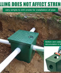 Installed Underground Splice Box With Solid Inspection Cover And Deep Plastic Enclosure For Cable Duct Access Electrical Junctions