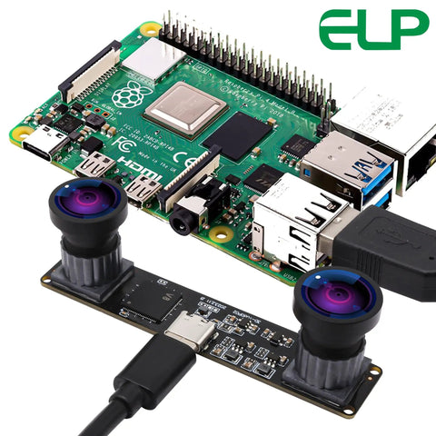 Dual Lens USB Camera Module For Laser Engravers And Raspberry Pi, 4MP HD 1080P At 60fps, 120-Degree Wide Angle, M12 Mount