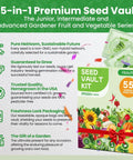 Ultimate Heirloom Vegetable Seeds Pack With Over 39,000 Seeds Including Tomatoes, Zucchini, Fruits And Herbs Non GMO Garden Seeds For Outdoor Planting