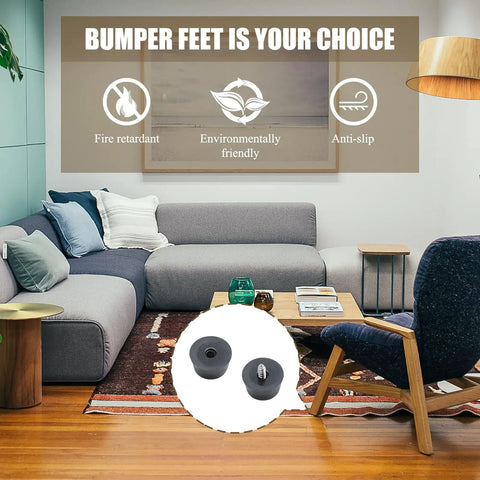 Living room with image of 16 Pack Rubber Feet With Screws 1 Inch Top Width 0.8 Inch Base 0.5 Inch Height Heavy Duty Non Slip Bumpers